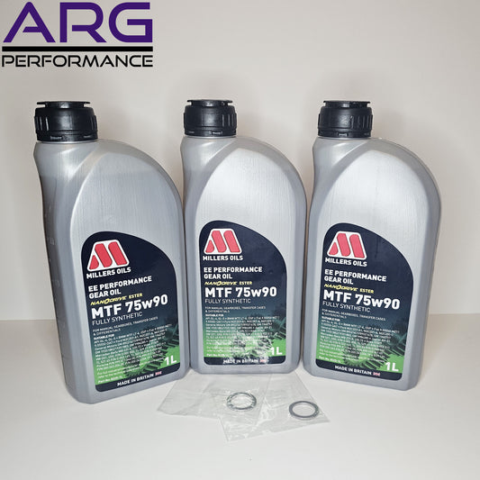 GT86/BRZ Gearbox Oil Service Kit - Millers Oil - Drain Plug Gaskets