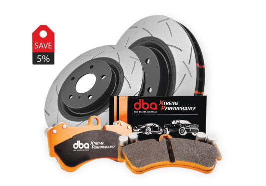 Toyota GT86/Subaru BRZ DBA Brake Kit - 4000 Series T3 Slotted & Xtreme Performance Brake Pads image