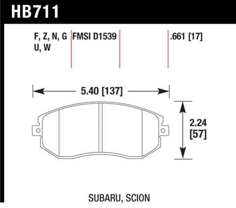 Toyota GT86/Subaru BRZ Hawk HP Plus Front Brake Pads image