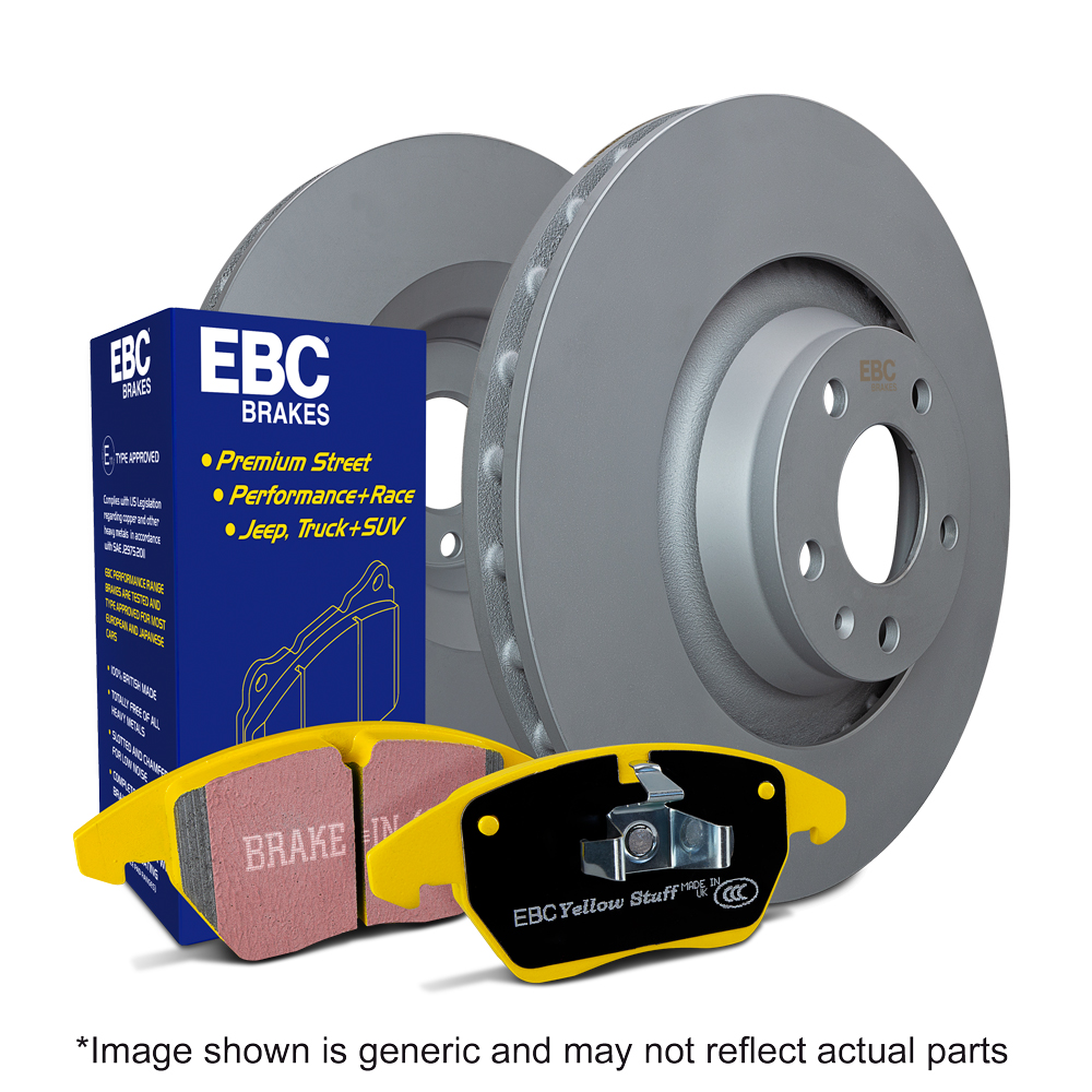 GT86/BRZ Rear EBC Brakes Yellowstuff EBC Brake Pad Disc Rotor Kit