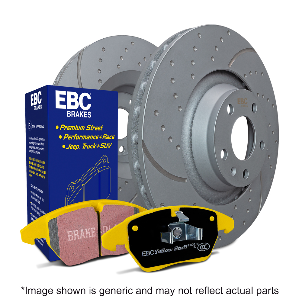 GT86/BRZ Rear EBC Brakes Yellowstuff EBC Brake Pad GD Disc Rotor Kit